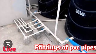 Plumbing work pvc pipe fittings 🔴live [upl. by Kries]