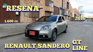 Todo sobre el RENAULT SANDERO GT LINE 16 2016  MOTOR STOCK [upl. by Popele]