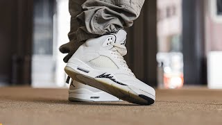 the best 5s since the offwhite 5s  the Jordan 5 retro Sail is aged perfection [upl. by Aleiram]