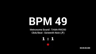 Metronome BPM 49  TAMARW200  16th [upl. by Oam638]