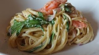 Spaghetti mit Lachs amp Rucola Rezept  Spaghetti with Salmon amp Rocket Recipe  ENG SUBS [upl. by Rother]