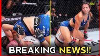 UFC fighter Ailin Perez performs salacious celebration after making opponent tap out  MUST SEE [upl. by Langille]