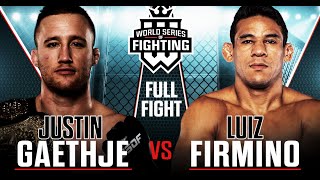 Full Fight  Justin Gaethje vs Luiz Firmino Lightweight Title Bout  WSOF 34 2016 [upl. by Amin]