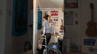 DAY 44 OF STANDING AGAIN AFTER 2 YEARS PARALYZED😱👀👩‍🦽‍➡️🎗️✨para emotional viral shorts [upl. by Hayikaz]