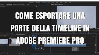 Come esportare una parte della timeline in Adobe Premiere Pro [upl. by Cutlor41]