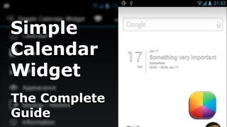 Simple Calendar Widget  The Complete Guide [upl. by Arhna]