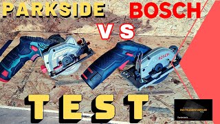 Bosch GKS 12V 26 vs Parkside PHKSA 12V Test [upl. by Hoi]