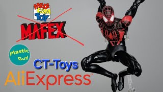 NEW CT Toys MILES MORALES Knock Off Mafex No92 AliExpress Bootleg Action Figure Review [upl. by Canale736]