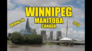 Winnipeg  Manitoba Canada  Driving 4K [upl. by Naihtsirc]