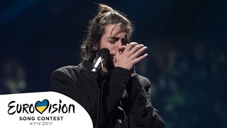 Salvador Sobral plays quottrumpetquot during Eurovision rehearsal  quotAmar Pelos Doisquot Portugal 2017 [upl. by Tracie983]