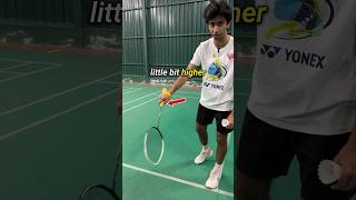 Flick serve magic 🪄 badminton [upl. by Naashom915]