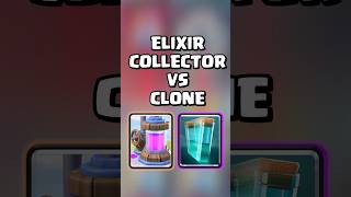 Elixir Collector VS Clone 💀 clashroyale shorts [upl. by Emmalynn]