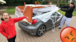 BED ON MY BROTHERS CAR PRANK [upl. by Neddie]