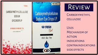 Review of the Carboxymethyl cellulose sodium 1 eye drops uses side effects indications in Hindi [upl. by Enrol]