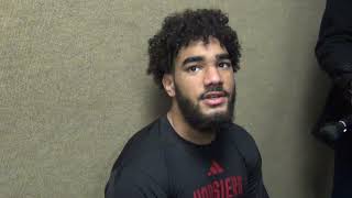 IU WR Elijah Sarratt discusses win over Michigan State [upl. by Glarum]