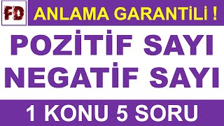 POZÄ°TÄ°F VE NEGATÄ°F SAYILAR SORU Ã‡Ã–ZÃœMÃœ Ã–ZEL TAKTÄ°KLÄ°  ANLAMA GARANTÄ°LÄ° [upl. by Ecirtnas]