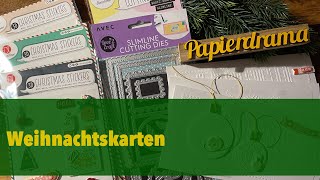 3 schlichte Weihnachtskarten basteln  Stanzen amp Sticker von Action  Strukturpaste  Papierdrama 😍🐰 [upl. by Unders]