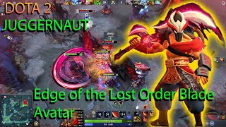 Dota 2 Juggernaut IMMORTAL Avatar Edge of the Lost Order Blade Gameplay Hero Spotlight [upl. by Syman]