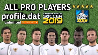 Full power🔥100 all players pro profiledat in Dream League Soccer 2019 download now [upl. by Humbert]