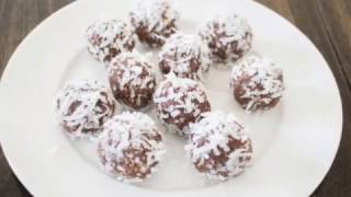 No Bake Cocoa Almond Date Energy Bites [upl. by Rianon]