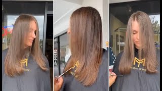 Easy Long Layered Haircut Tutorial amp Beautiful Hair color  Fix a Long Layers Hair [upl. by Alston303]