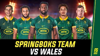 Springboks Team vs Wales  Springboks Team Announcement  Springboks Player Profiles [upl. by Messere]