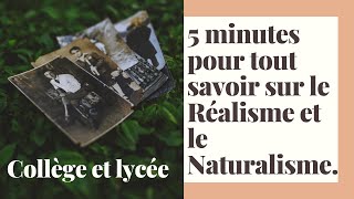 10 minutes pour tout savoir sur deux mouvements littéraires  le Réalisme et le Naturalisme [upl. by Neruat]