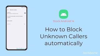 How to Block Unknown Callers automatically Android 14 [upl. by Amund]