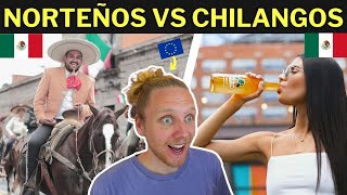 🇲🇽 Europeo reacciona a NORTEÑOS vs CHILANGOS [upl. by Constancy]