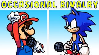 Friday Night Funkin OCCASIONAL RIVALRY  Sonic vs Mario FNF MODHARD [upl. by Laughlin738]