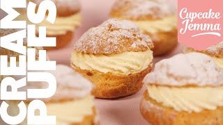 All About Choux Cream Puff Recipe amp Tutorial  Choux Pastry made easy  Cupcake Jemma [upl. by Erdnaid]