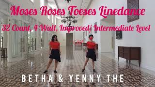 MOSES ROSES TOESES  Linedance Demo by Yenny The amp Betha [upl. by Remmer]