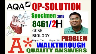 AQA GCSE BIOLOGY 84612H SPECIMEN 2018 QP [upl. by Mariandi]