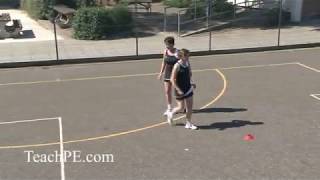 Netball Drill  Defending  Face Marking  Side Step [upl. by Aihtekal]