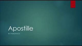 How to get Apostille in Tamilnadu  தமிழ்நாட்டில் Apostille ​​எப்படி பெறுவது [upl. by Paulie]