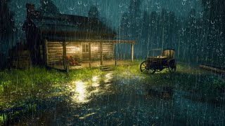 FORTES PLUIES et ORAGE pour Dormir profondément  Bruit de la Pluie devant la petite Ferme [upl. by Enayd]