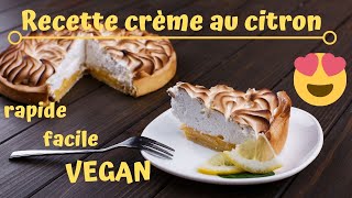 Comment faire une crème au citron  Recette rapide et simple  version vegan [upl. by Moshell]