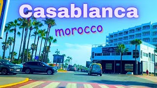 Casablanca 2023 A tour of the city streets  Morocco Africa  person walking [upl. by Medlin]