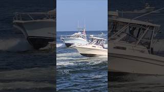 Flurry Of Boats Head Through The Manasquan Inlet [upl. by Nisaj]