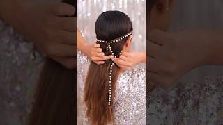 PARTY hairstyle😱😍 hairstyle hair haircare disco techno editorial runway hairstyles pearl [upl. by Anairam]