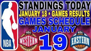 nba standings today January 18 2024  games results  games schedule January 19 2024 [upl. by Franek]