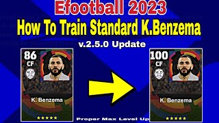 How To Upgrade KBenzema In Pes 2023  KBenzema Max Training Tutorial In Efootball 2023 [upl. by Tawnya]