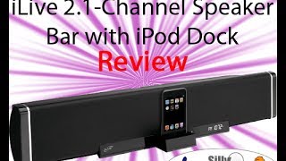 iLive 21 Sound Bar with iPod iPhone Dock Review [upl. by Notyalk]