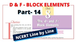 d and f block elements class 12  F Block  Lanthanoids  Part 14 [upl. by Enneles]