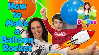 Balloon Rockets a fun athome science experiment [upl. by Oiramad360]