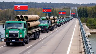 Arriving at the Russian Bridge 7000 tons of North Korean missiles destroyed by Ukraine [upl. by Nussbaum]