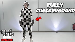 HOW TO GET A FULL CHECKERBOARD OUTFIT IN GTA 5 ONLINE 160 ALL CONSOLES GTA 5 Clothing glitch [upl. by Blynn]