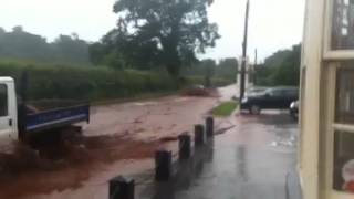 Flooding hits Shropshire road [upl. by Immij286]