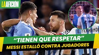 Lionel Messi estalla contra jugadores de Uruguay tras derrota de Argentina [upl. by Stochmal]