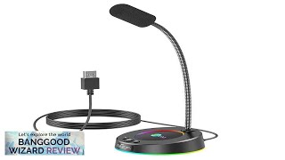 Lenovo Lecoo MC01 Wired Microphone Colorful Light Effect 360 ° Flexible Microphone Review [upl. by Ettenil]